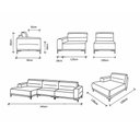 Ver imagem 4 de Sofá Natin 2 Lugares + Chaise Couro Marrom 310cm - 69782