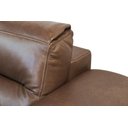 Ver imagem 2 de Sofá Natin 2 Lugares + Chaise Couro Marrom 310cm - 69782