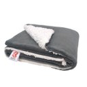 Ver imagem 1 de Manta Cobertor Pet Cachorro Gato Aveludado Flannel Sherpa Dupla Face 80x90cm Cinza