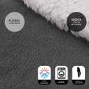 Ver imagem 2 de Manta Cobertor Pet Cachorro Gato Aveludado Flannel Sherpa Dupla Face 80x90cm Cinza