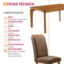 Ver imagem 7 de Mesa de Jantar Liz 180cm Tampo MDF Laminado Canto Copo com 6 Cadeiras Lorena