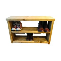 Compartilhar: 0 Sapateira Banco Infantil Madeira Maciça 50x32x20cm - 2