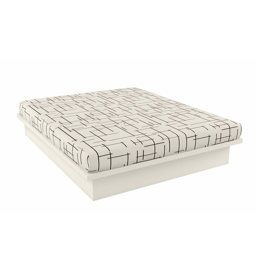 Cama Japonesa Casal Baixa sem Cabeceira Mdf Tw22 Dalla Costa - Off