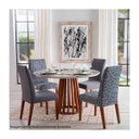 Ver imagem 2 de Kit 4 Capa de Cadeira Estampada e Lisa Botanica Cinza Sultan