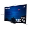 Smart TV QLED 75 Polegadas 8K 75Q950T Sem Bordas Processador com IA Única Conexão Samsung - 3