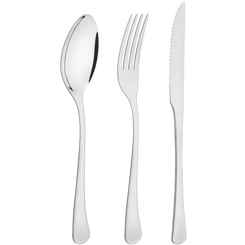 Faqueiro Inox 24 Peças Havana Tramontina Faca Garfo Colher Inteiriça Mesa Posta
