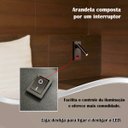 Ver imagem 3 de 2 Arandela de Leitura Quarto Led Interruptor Preto Foco Movel Bet53