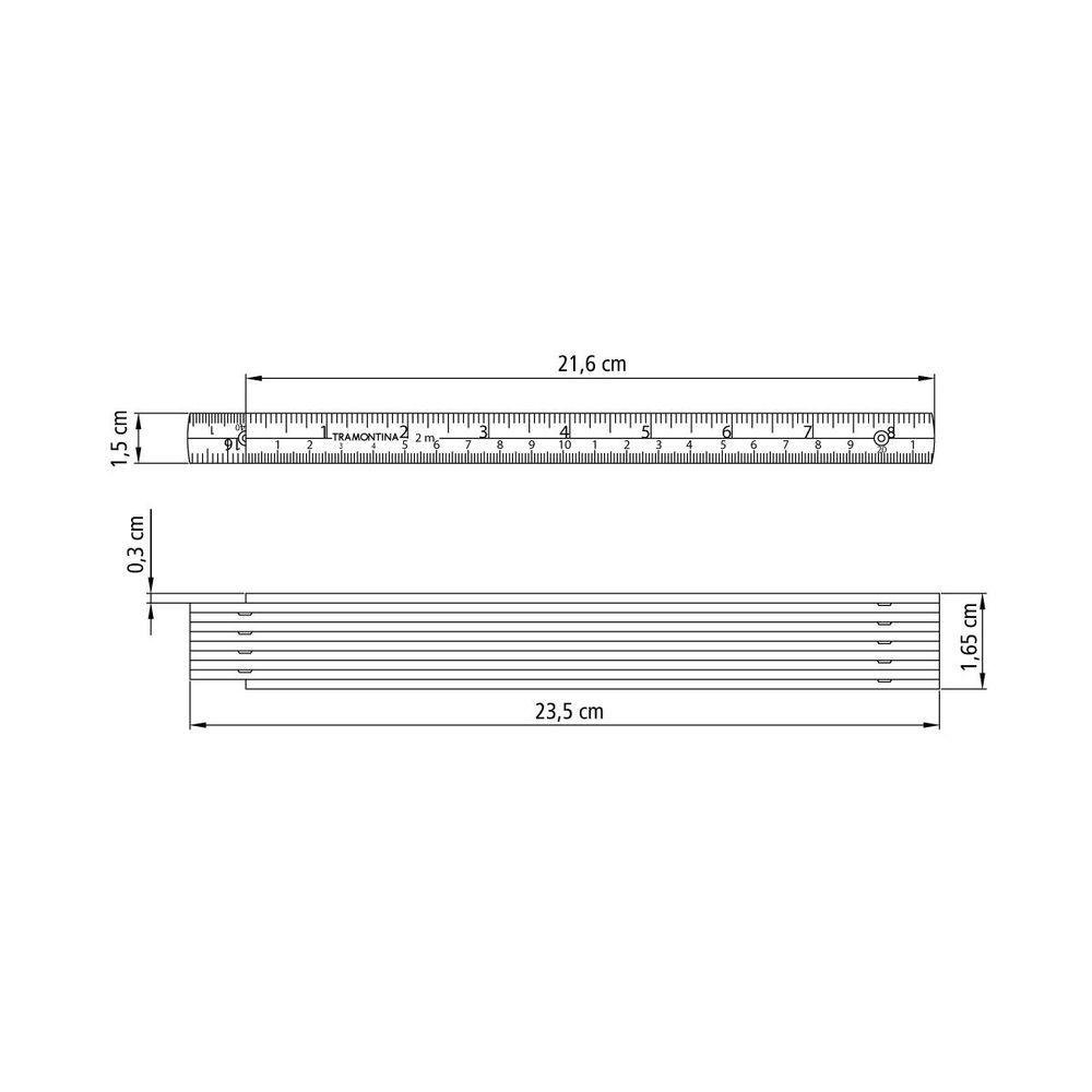 Escala Metrica de Madeira Tramontina 1 M - 2