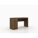 Ver imagem 3 de Escritório com Mesa para Computador C/ 3 Gavetas e Armário 2 Portas Nogal - Fdecor