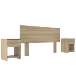 Cabeceira Casal com Mesas de Cabeceira Carvalho Luca Manto Moveis - 3