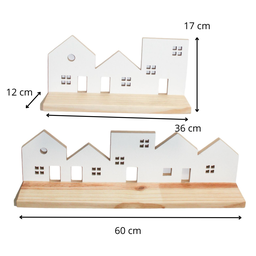 Kit 2 Prateleiras Montessori Cidade – Infantil em Madeira para Livros e Decoração - 2