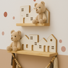 Kit 2 Prateleiras Montessori Cidade – Infantil em Madeira para Livros e Decoração - 1