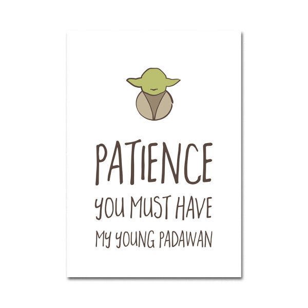 Poster Mestre Yoda 3 A4 21 x 29,7 cm _Desenquadra - 1