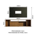 Ver imagem 3 de Rack Madesa Cancun e Painel para TV até 58 Polegadas Rustic/Preto 5Z8N Cor:Rustic/Preto