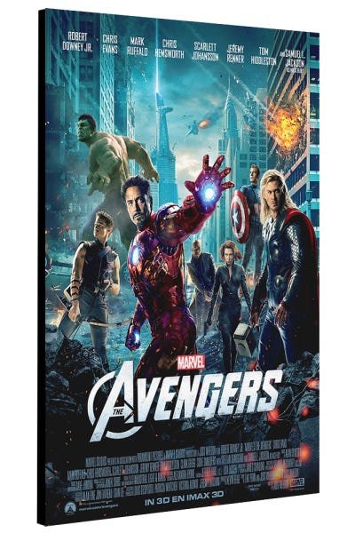 Poster Os Vingadores - Painel MDF laminado 40x60cm - 2