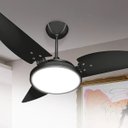 Ver imagem 2 de Ventilador de Teto 24w Branco Frio Preto Tabaco 127v Ventex