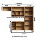 Ver imagem 4 de Armário de Cozinha Modulada com Balcão e Tampo 9 Portas 3 Gavetas Ágata 100% Mdf Vidro Reflecta Amên