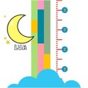 Ver imagem 3 de Adesivo Decorativo Infantil Régua Crescimento - Foguete