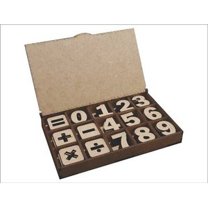 Jogo Pedagógico Matemático, Números E Sinais Em Mdf 90 Peças