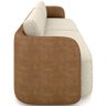 Sofá 3 Lugares Sala Living Orgânico 240cm Oregon K01 Couríssimo Whisky Linho Champanhe - Lyam Decor - 6