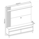 Ver imagem 4 de Estante para Tv até 65 Polegadas 2 Portas Ripado Hill Off White Tx/freijó Trend - Pnr Móveis