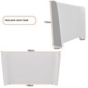 Ver imagem 4 de Cabeceira Corea Casal Curva Orgânico Bouclê Off White - Sallar Home