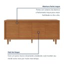 Ver imagem 5 de Buffet Aparador 4 Portas 180cm em Mdf para Sala de Jantar Delux
