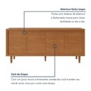 Ver imagem 6 de Buffet Aparador 4 Portas 180cm em MDF para Sala de Jantar Delux