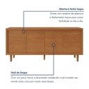 Ver imagem 5 de Buffet Aparador 4 Portas 180cm em MDF para Sala de Jantar Delux