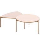 Ver imagem 2 de Kit Mesa de Centro Redonda Ellie e Mesa de Centro Trina D05 Off White - Lyam Decor
