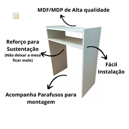 Mesinha Manicure P/salão Esmalte Estufa Unha Gel Prateleira - 2
