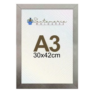 Moldura Porta Retrato A3 30x42 Prateado