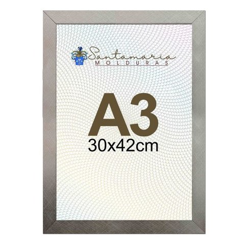 Moldura Porta Retrato A3 30x42 Prateado