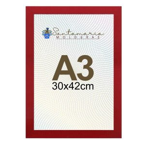 Moldura Porta Retrato A3 30x42 Vermelho
