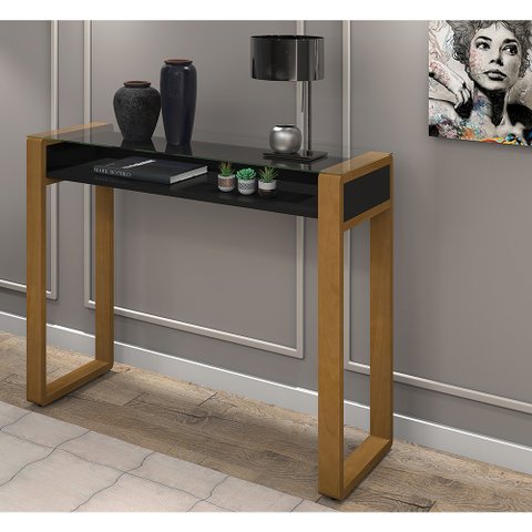 Aparador New Glass Moderno em Mdf - Preto