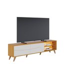 Ver imagem 5 de Rack Bancada Amalfi para TV até 75 Polegadas com Luz de LED - Naturale/Off White Matte