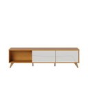 Ver imagem 3 de Rack Bancada Amalfi para TV até 75 Polegadas com Luz de LED - Naturale/Off White Matte
