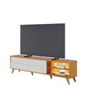 Ver imagem 4 de Rack Bancada Amalfi para TV até 75 Polegadas com Luz de LED - Naturale/Off White Matte