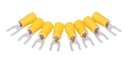Ver imagem 5 de 150un Terminal Forquilha Garfo Sv5.5-5 Amarelo 4 a 6mm M5
