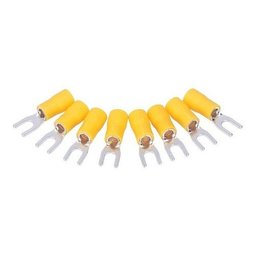 150un Terminal Forquilha Garfo Sv5.5-5 Amarelo 4 a 6mm M5 - 5