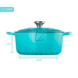 Caçarola Le Creuset Ferro Fundido Signature 24cm Azul Caribe - 2