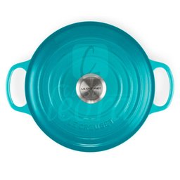Caçarola Le Creuset Ferro Fundido Signature 24cm Azul Caribe - 1