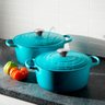Caçarola Le Creuset Ferro Fundido Signature 24cm Azul Caribe - 7