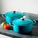 Ver imagem 7 de Caçarola Le Creuset Ferro Fundido Signature 24cm Azul Caribe