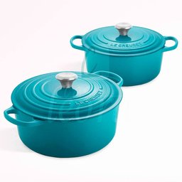 Caçarola Le Creuset Ferro Fundido Signature 24cm Azul Caribe - 6