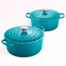 Caçarola Le Creuset Ferro Fundido Signature 24cm Azul Caribe - 6
