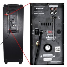 Caixa Som Amplificada Bluetooth 1000W Rms 2 Sub Mp3 Fm Usb Led Bivolt Tws Microfone ACA 1002 Trovã - 5