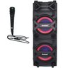 Caixa Som Amplificada Bluetooth 1000W Rms 2 Sub Mp3 Fm Usb Led Bivolt Tws Microfone ACA 1002 Trovã - 1