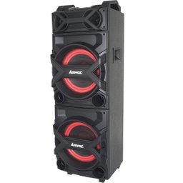 Caixa Som Amplificada Bluetooth 1000W Rms 2 Sub Mp3 Fm Usb Led Bivolt Tws Microfone ACA 1002 Trovã - 3