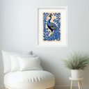 Ver imagem 1 de Quadro Pavão Azul - 60x48cm:moldura Branca